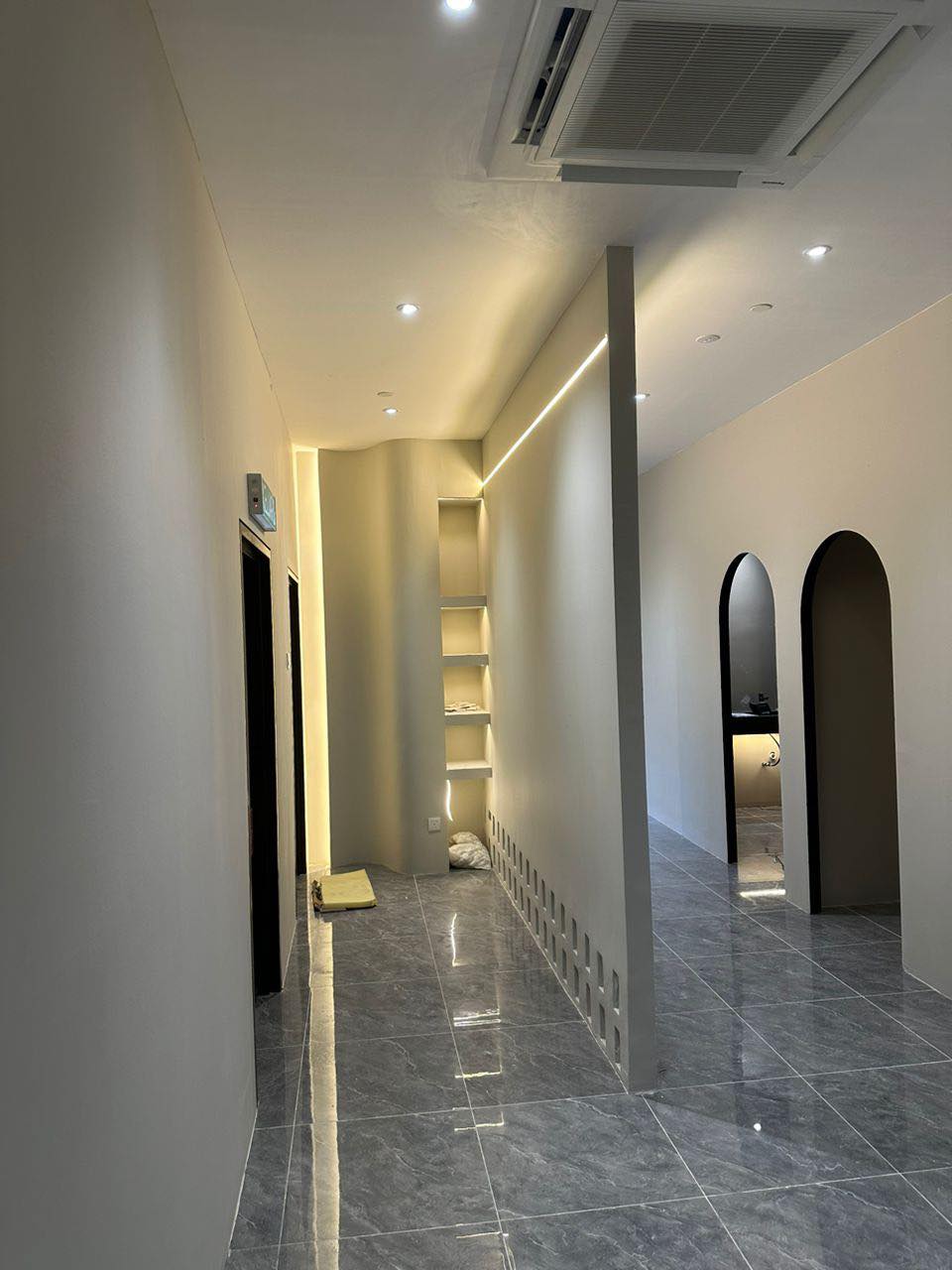 Completed salon interior Puchong beauty salon fit-out — completed salon interior